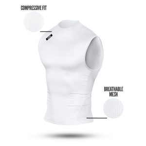 Nxtrnd Core Turtleneck Compression Sleeveless White