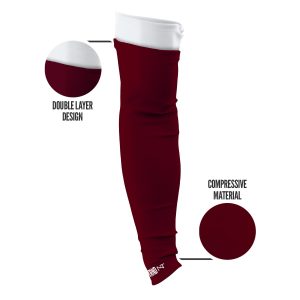 Double Arm Sleeves Maroon (1 Pair)