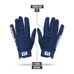 G1® Youth Football Gloves Navy Blue