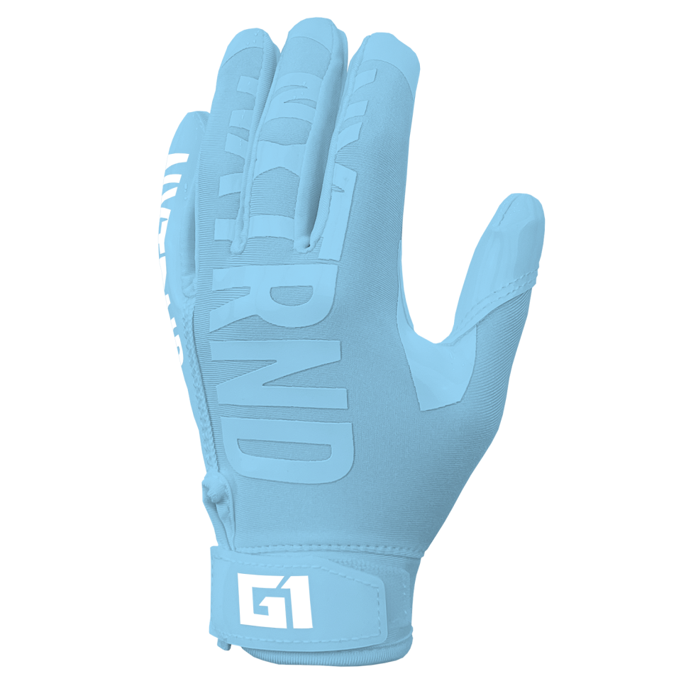G1® Youth Football Gloves Columbia Blue