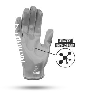 G1® Youth Football Gloves Grey