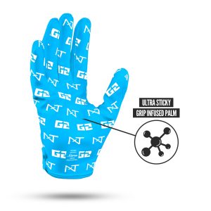 G2® Pro Football Gloves Neon Blue