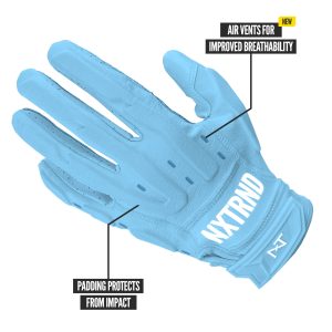 G3® Pro Padded Football Gloves Columbia Blue