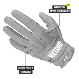 G3® Pro Padded Football Gloves Grey