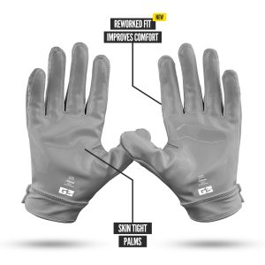 G3® Pro Padded Football Gloves Grey