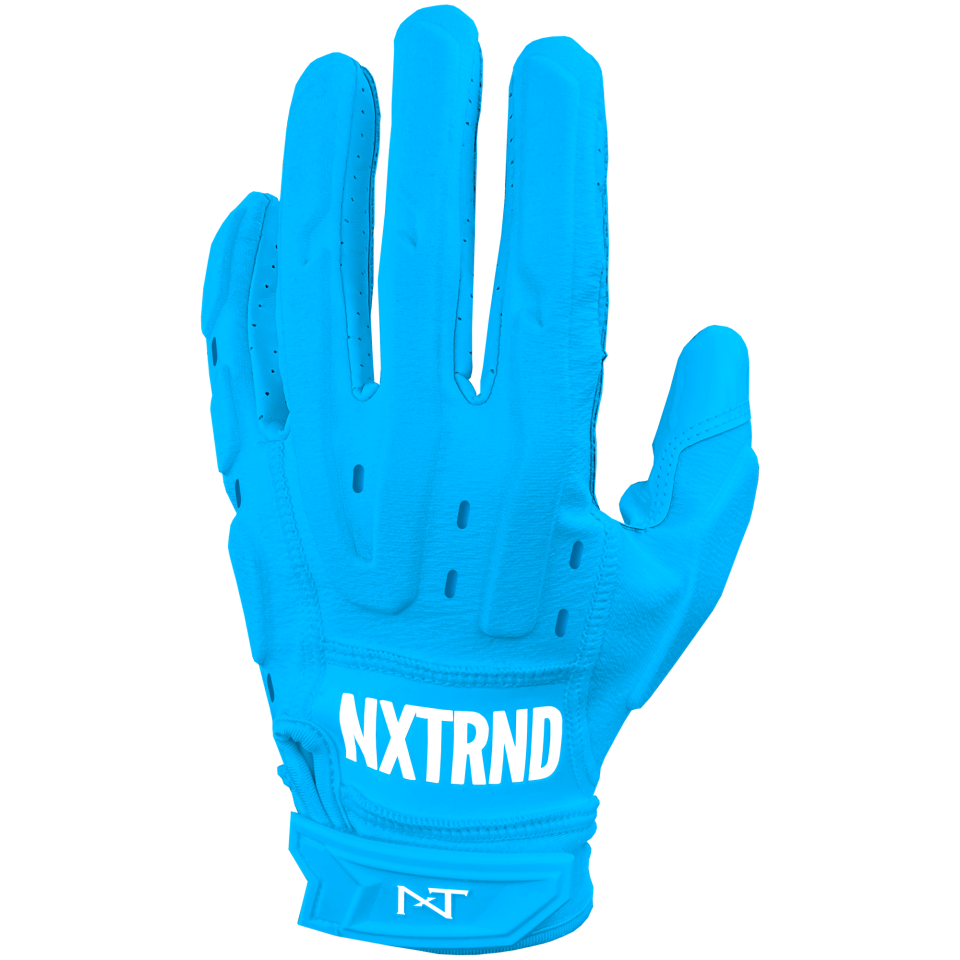 G3® Pro Padded Football Gloves Neon Blue