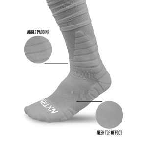 XTD® Scrunch Football Socks Light Grey