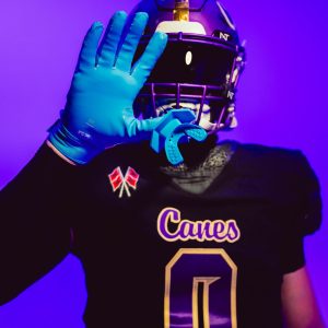 G3® Pro Padded Football Gloves Neon Blue