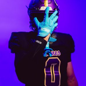 G3® Pro Padded Football Gloves Neon Blue