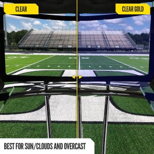 VZR1® Football Visor Clear Gold