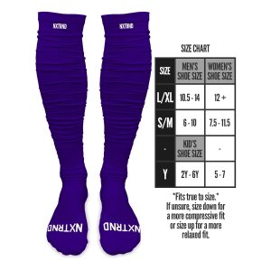 XTD® Scrunch Football Socks Purple