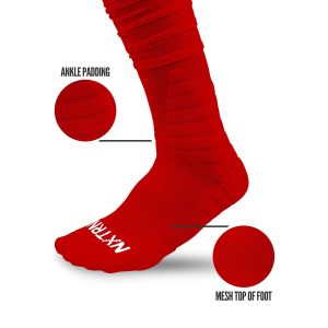 XTD® Scrunch Football Socks Red