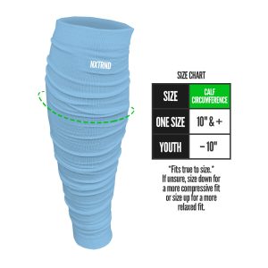 Scrunch Football Leg Sleeves Columbia Blue